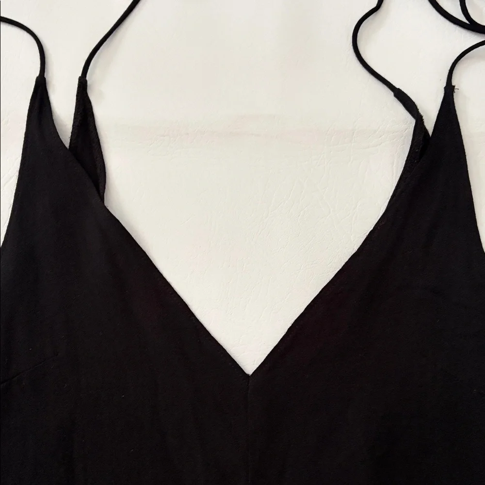 Reformation Women’s Top Knit Spaghetti Straps V Neck Crop Top Cami Black size XS - Picture 6 of 11
